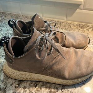 Brown suede Adidas NMD sneakers in size 12 Very unique design. Decent condition.